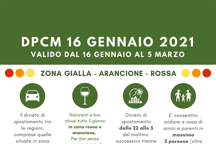 nuovo dpcm del 14 gennaio 2021